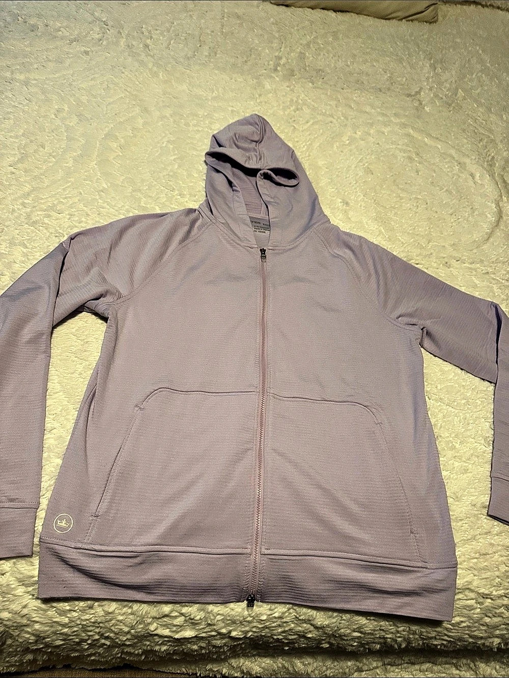 Peter Millar Beaumont Full-Zip Hoodie Purple Medium